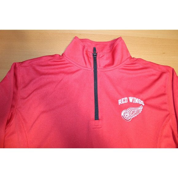 NHL Official Hockey Detroit Red Wings 1/4 Zip Long Sleeve Pullover Small - Picture 2 of 4